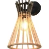 Alice Vägglampa E27 naturfärg/trä