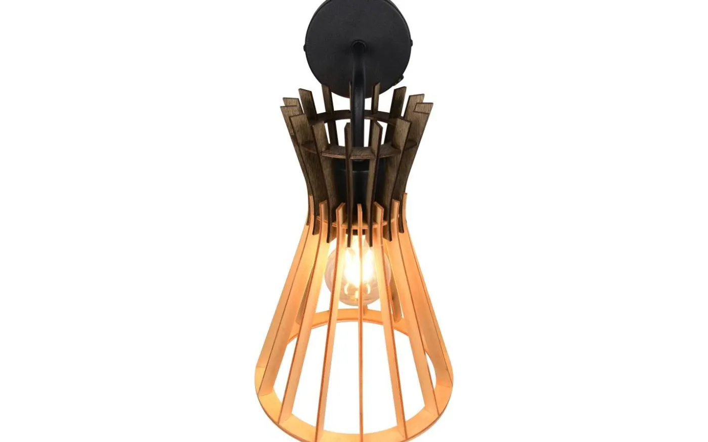 Alice Vägglampa E27 naturfärg/trä