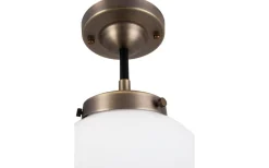 Alley Plafond 20cm Antikmässing/Vit IP44