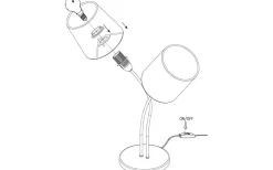Almeida Bordslampa 48cm Svart