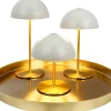 Along Uppladdningsbar Bordslampa 12/20cm 3 styck + Bricka Beige/Mässing