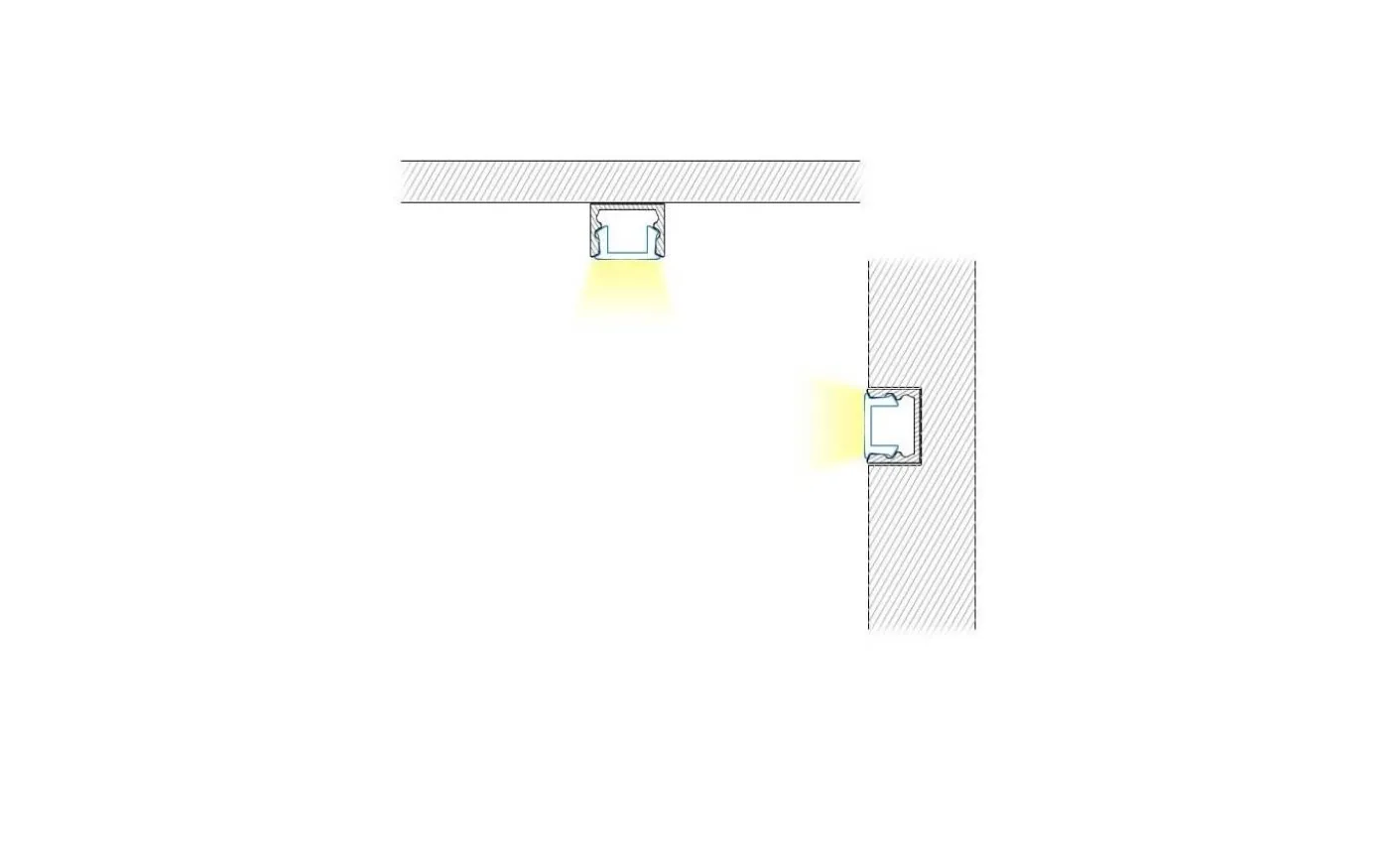 Aluminiumprofil till 12V LEDlist, utvändig