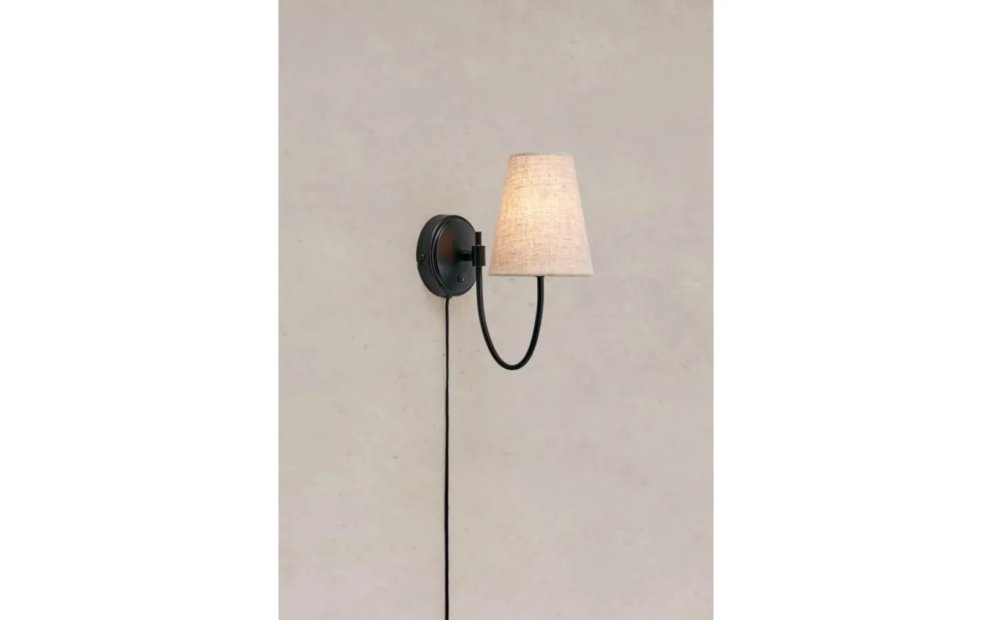 Amar Vägglampa Svart/Beige