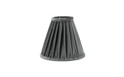 Anastacia Plisserad Toppringskärm Ø22cm Grå