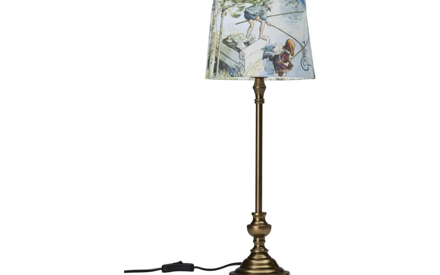 Andrea Bordslampa 53cm Antikmässing/Blå