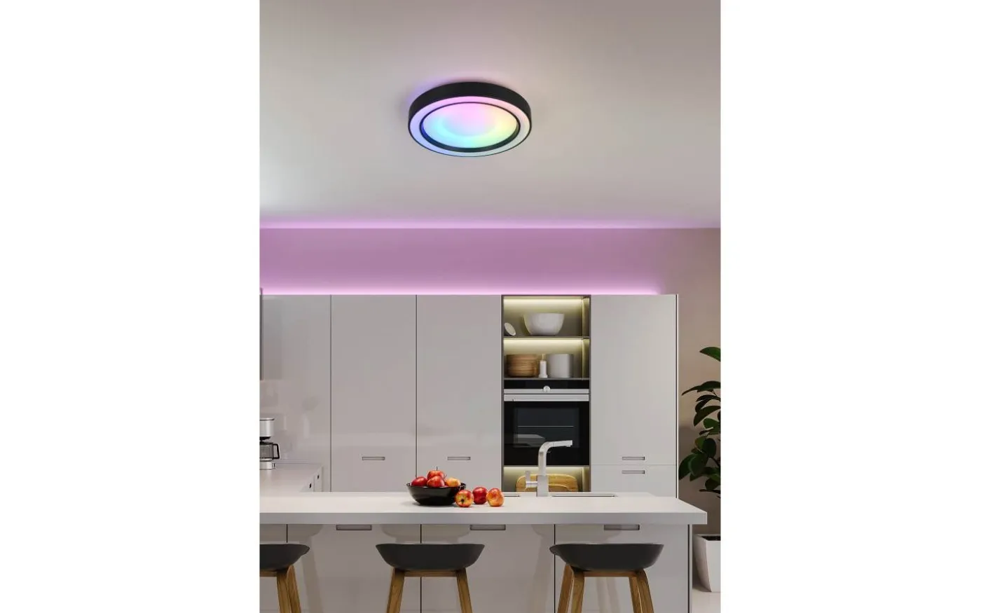 Arco Plafond LED 40cm mattsvart RGBW