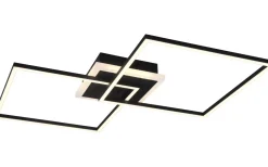 Arribo Plafond LED fyrkantig mattsvart RGBW
