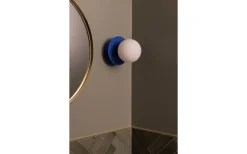Art Deco Vägglampa/Plafond Blå/Vit IP44
