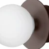 Art Deco Vägglampa/Plafond Bronze/Vit IP44
