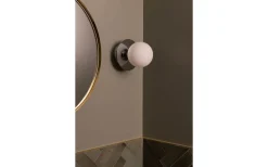 Art Deco Vägglampa/Plafond Krom/Vit IP44