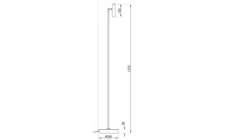 Artic Golvlampa 140cm LED 6W 3000K Matt Mässing