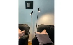 Artic Golvlampa Dubbel 137cm LED 2x6W 3000K Svart