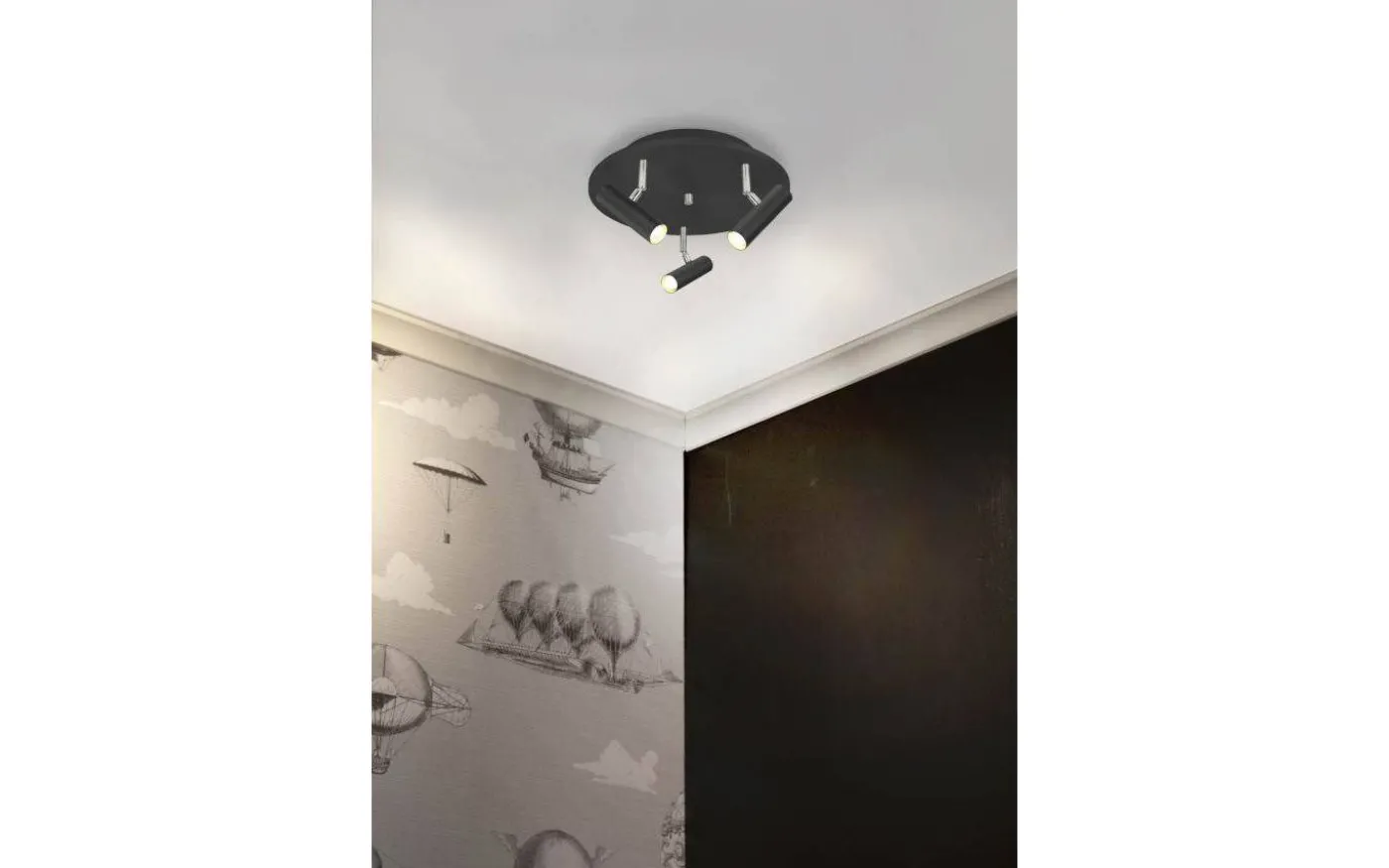 Artic Takspotlight 30cm LED 3x6W 3000K Svart/Krom