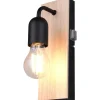 Arturo H2O Vägglampa 1-del E27 trä/matt svart IP44