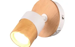 Aruni Spotlight GU10 trä/matt vit