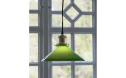 August Glasskärm Grön Till Skomakarelampa 25cm