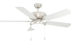 Ballina Takfläkt 132cm Nickel Med Belysning