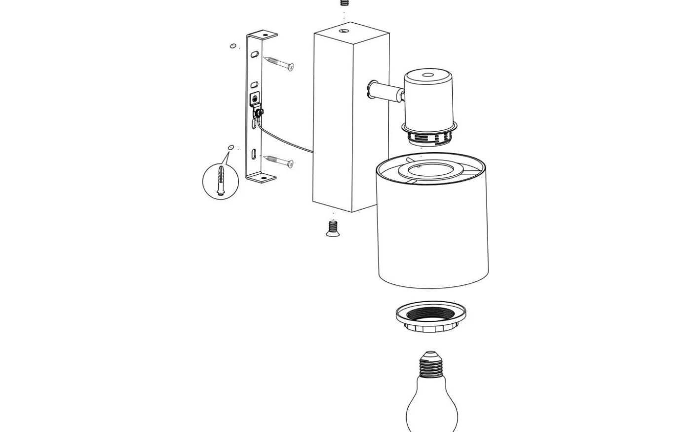 Batallas Vägglampa Svart