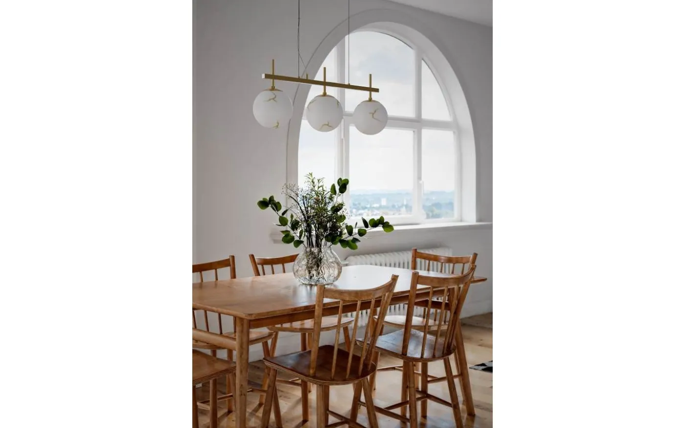 Bellagio Taklampa 82cm Mässing/Vit
