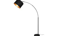 Bolivia Golvlampa E27 matt svart/guld