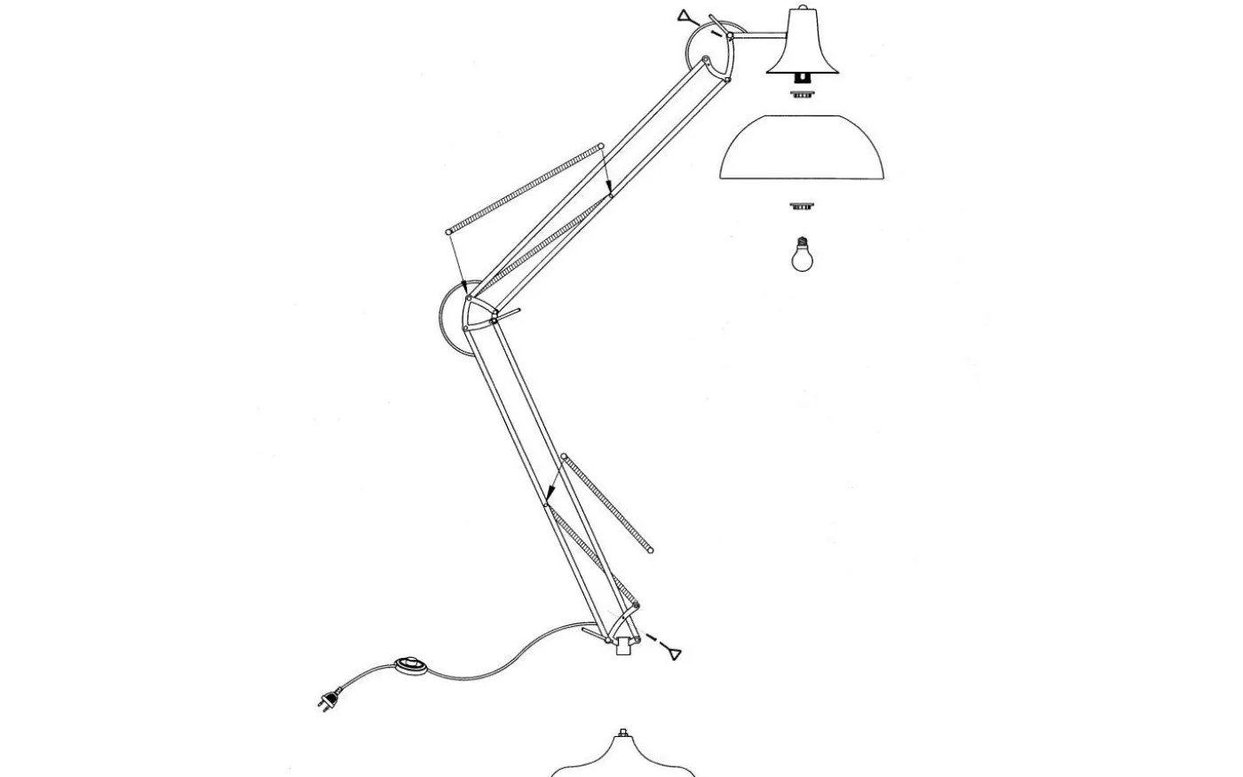Borgillio Golvlampa 190cm Koppar
