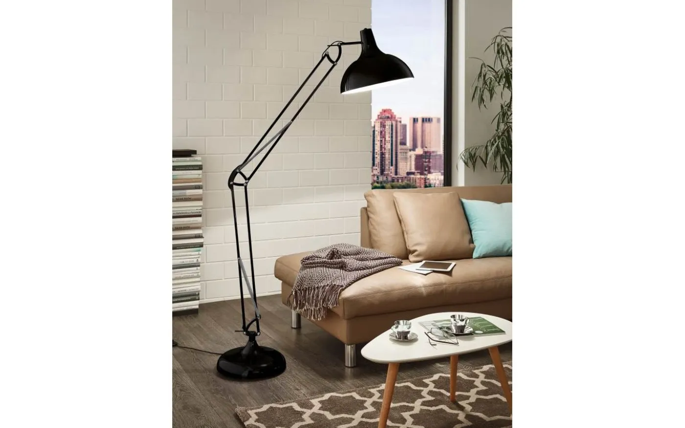 Borgillio Golvlampa 190cm Svart