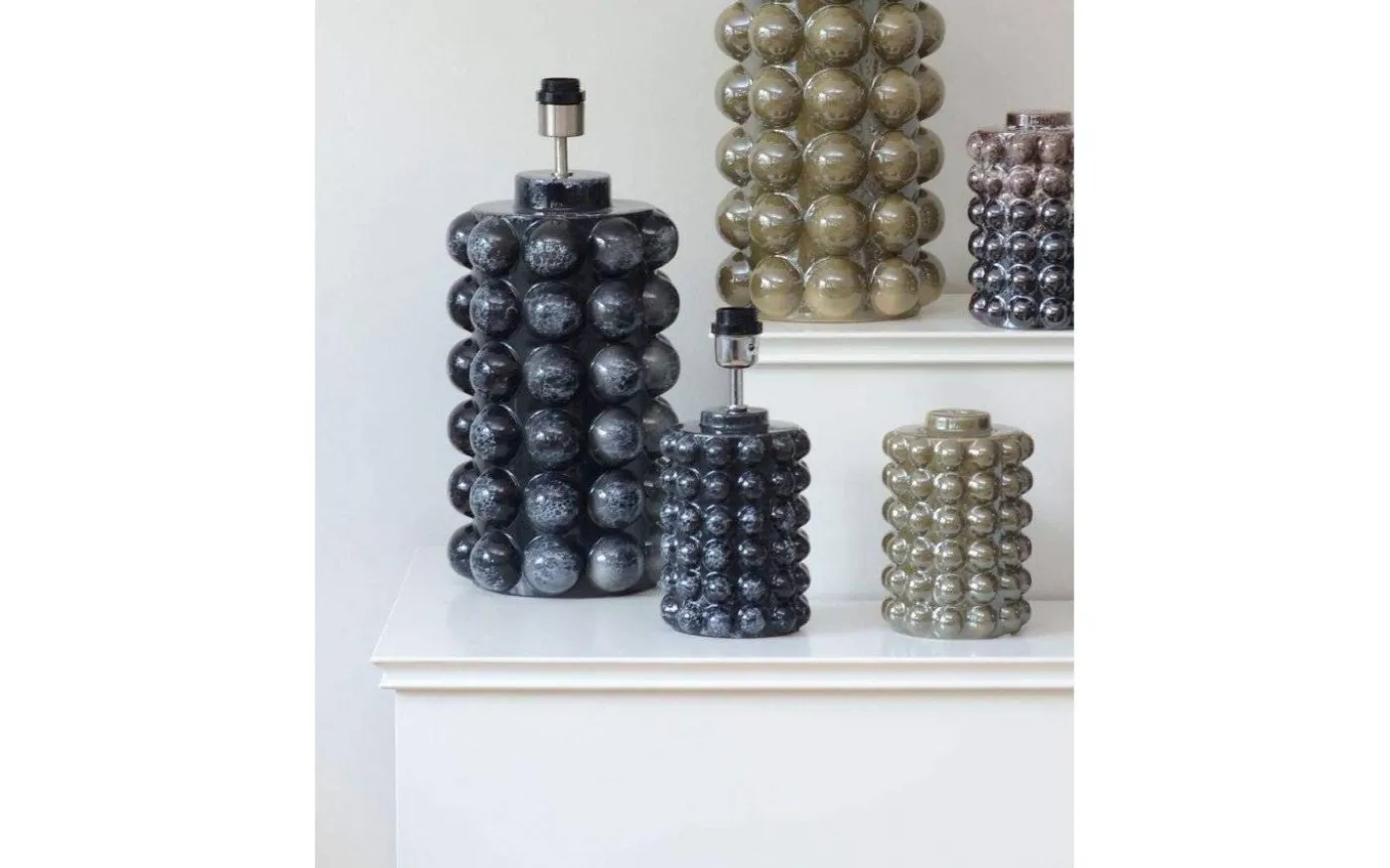 Bubbels Lampfot 29cm Black Marble