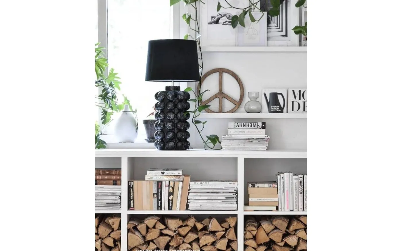 Bubbels Lampfot 49cm Black Marble
