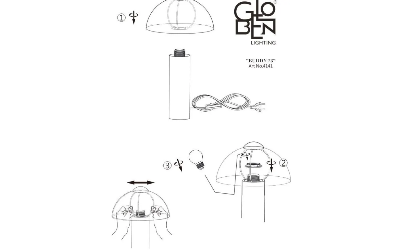 Buddy Bordslampa 36cm Grön