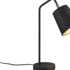 Buddy Skrivbordslampa E27 matt svart/guld