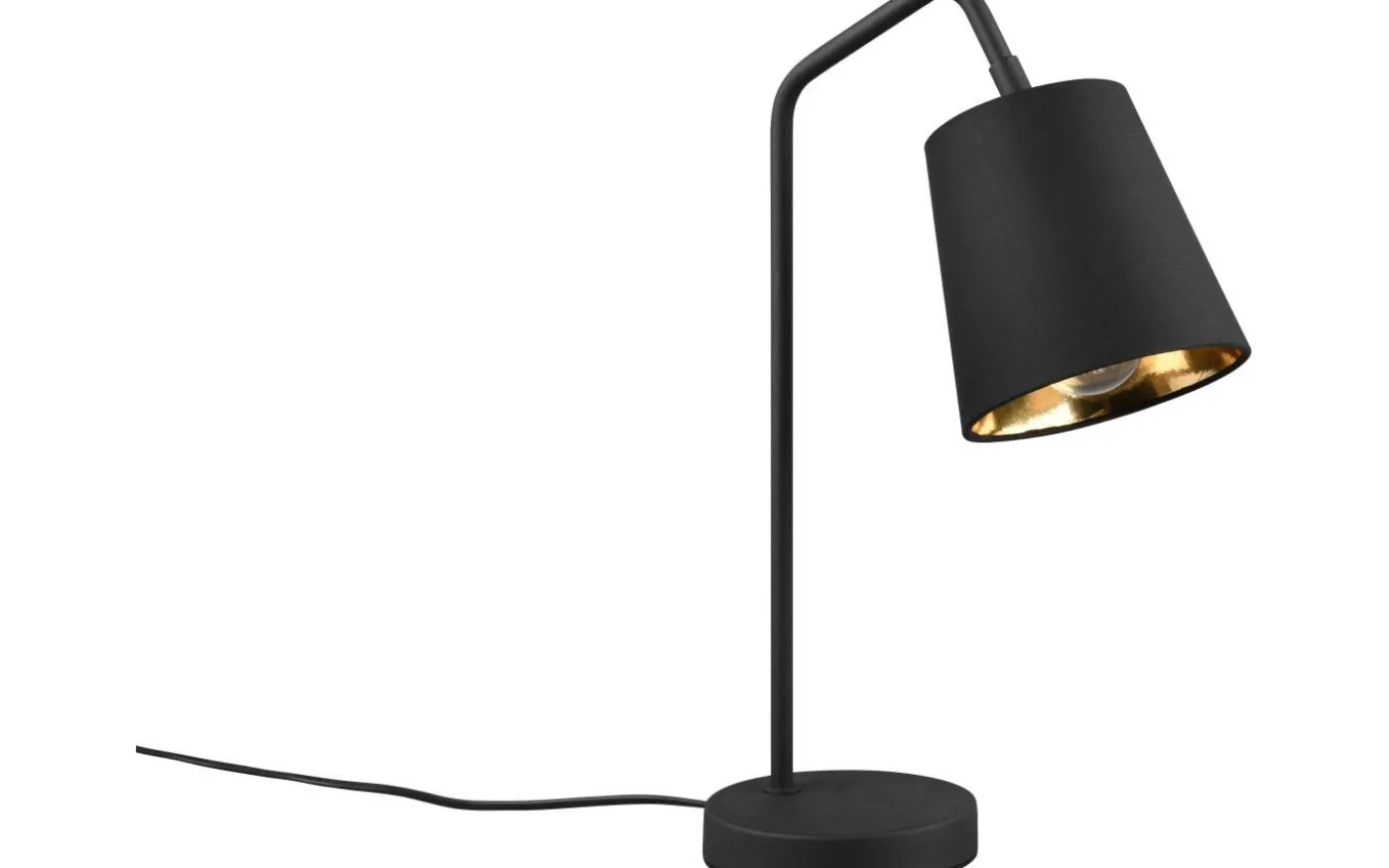 Buddy Skrivbordslampa E27 matt svart/guld
