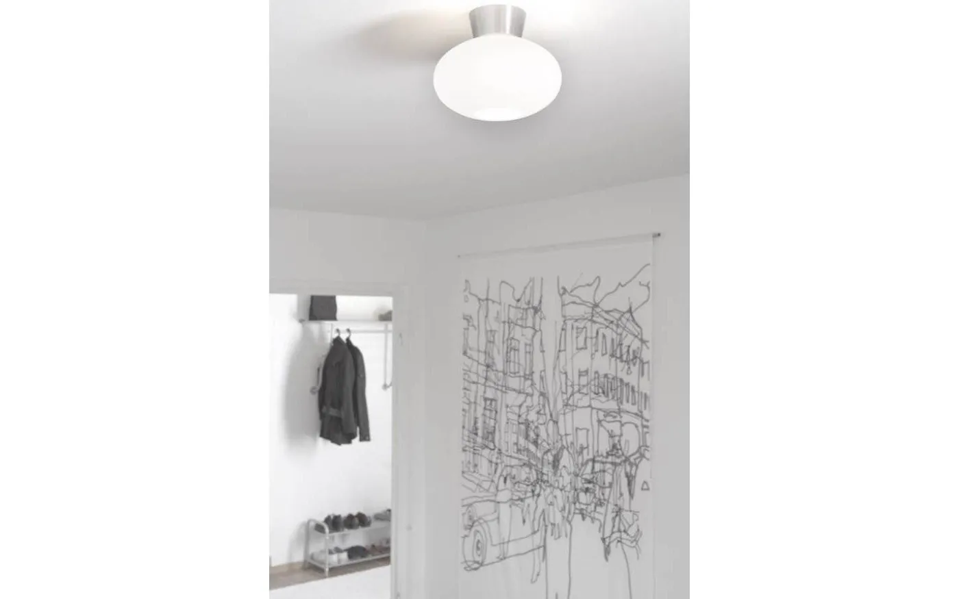 Bullo Plafond 27cm Aluminium/Opal