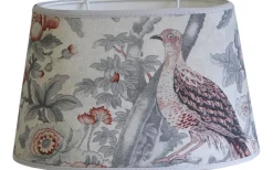 Burdett Oval Lampskärm 20cm Grå Laura Ashley