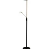 Cadiz Golvlampa 186cm LED 28W+5W 3000K Svart/Mässing