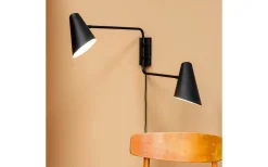 Cale Vägglampa Svart med 2 Stavar