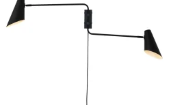 Cale Vägglampa Svart med 2 Stavar