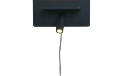 Cargador Vägglampa med Trådlös Laddning och USB LED 3000K Svart