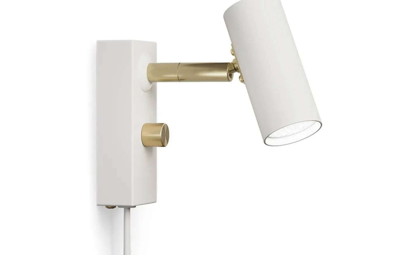 Cato Vägglampa LED GU4 Mattvit/Mässing