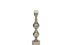 Charlotta Lampfot 35cm Antik Silver