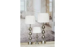 Charlotta Lampfot 35cm Antik Silver