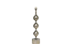 Charlotta Lampfot 60cm Antik Silver