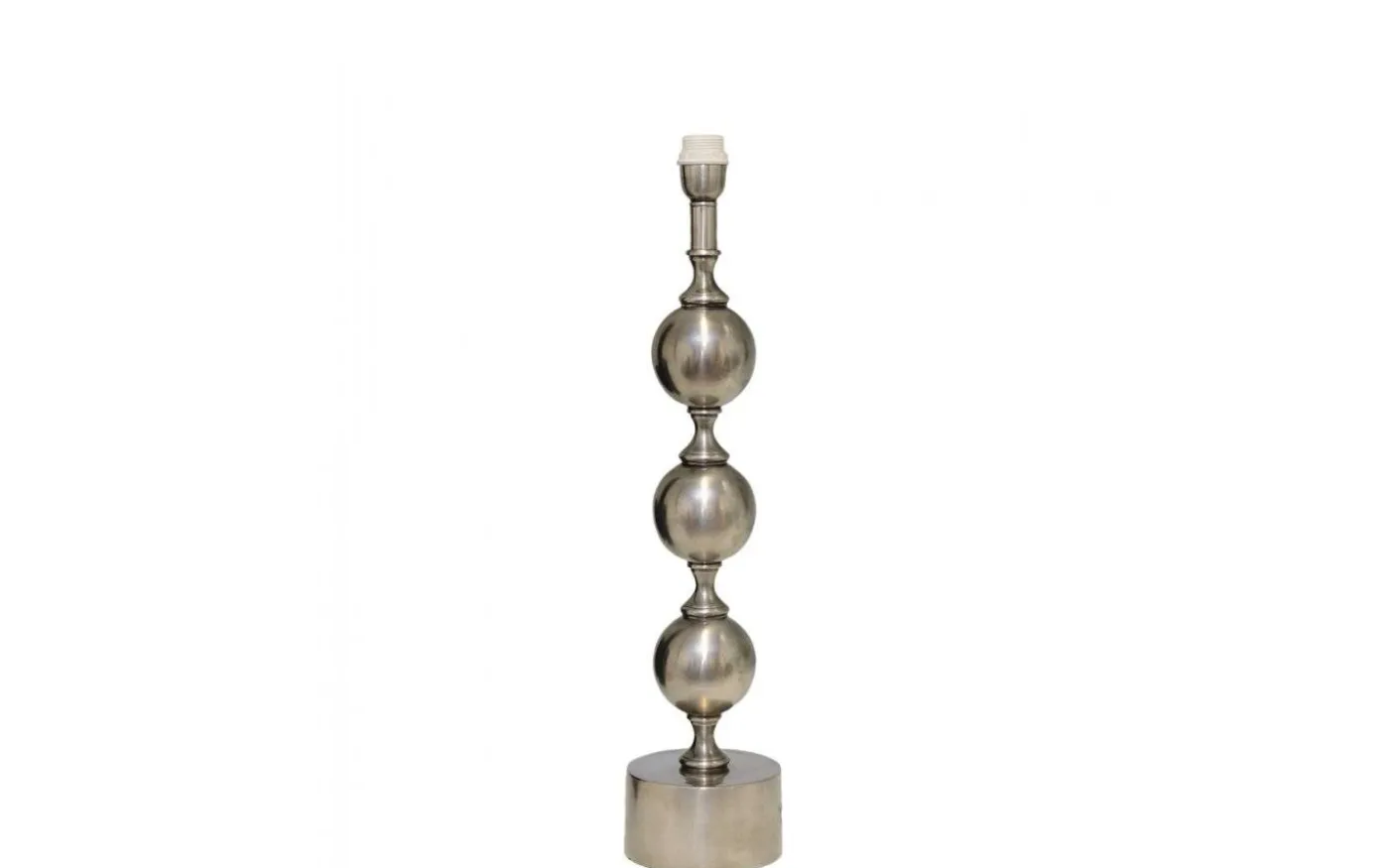 Charlotta Lampfot 60cm Antik Silver