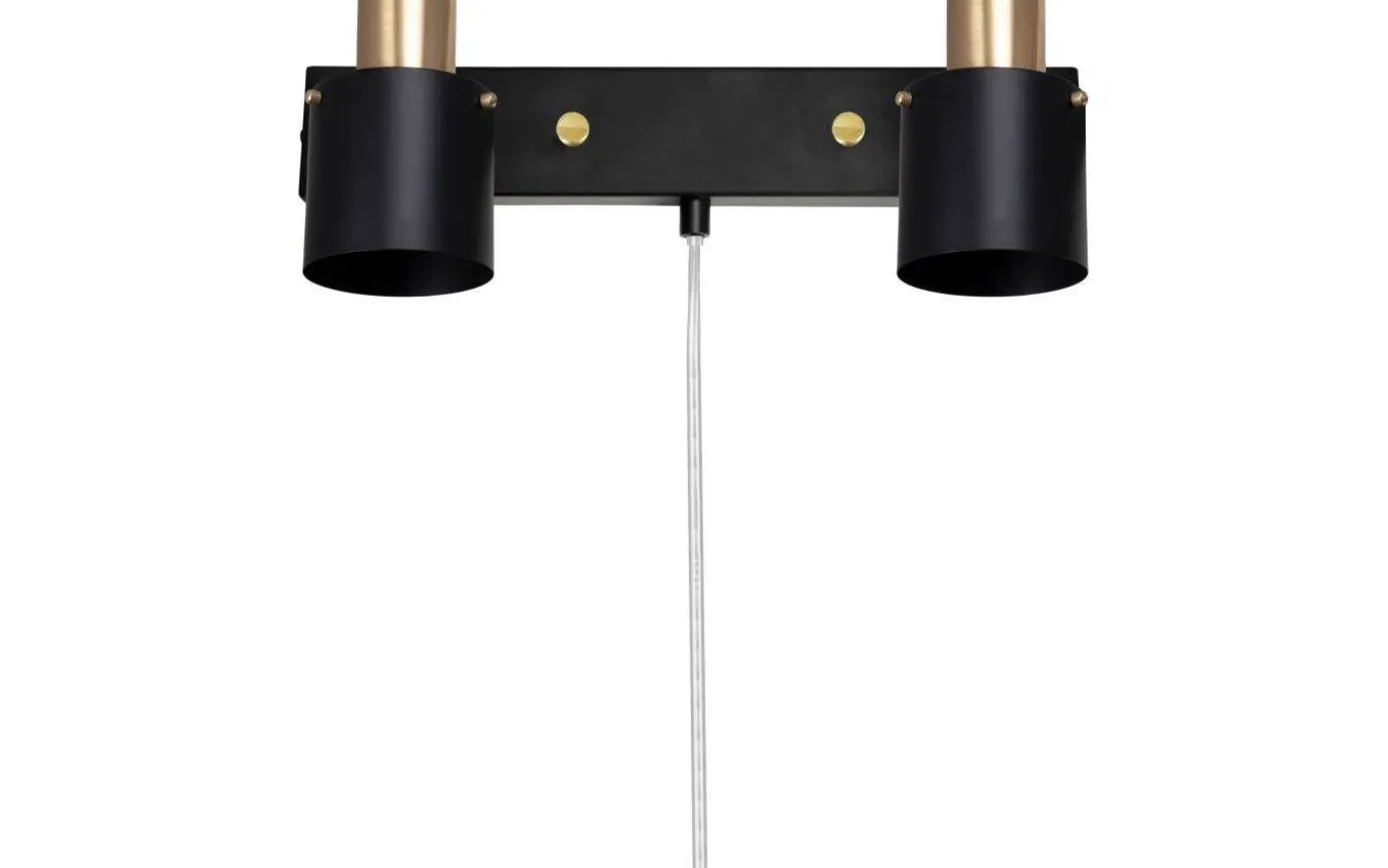 Clark Vägglampa 2L 36cm Svart/Borstad Mässing