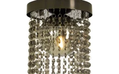 Claudia Plafond 20cm Svartkrom/Rök IP23
