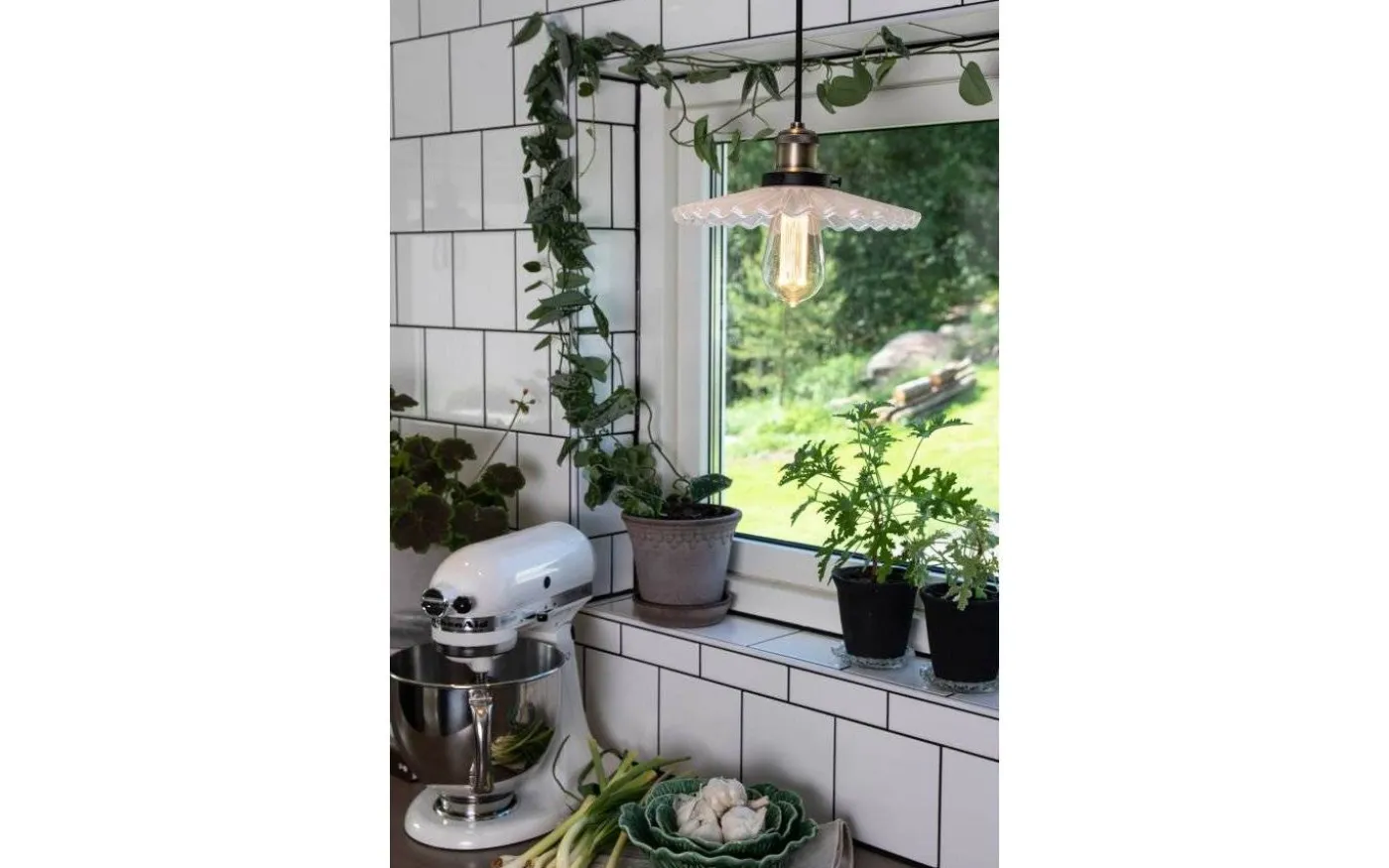 Cobbler Fönsterlampa 25cm Vit