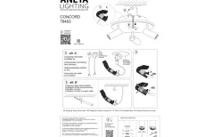 Concord Takspotlight 34cm LED 3x7W 3000K Vit