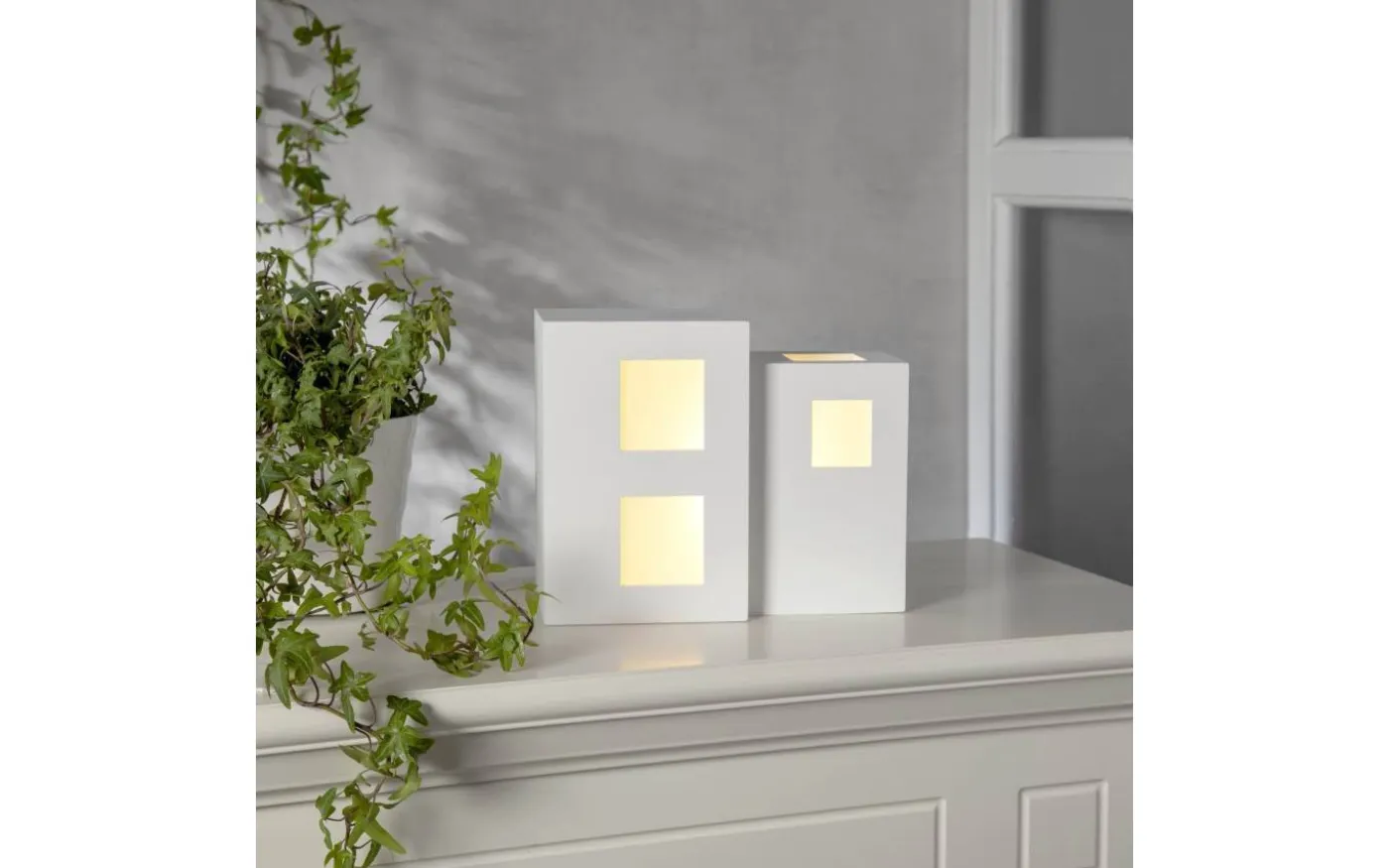 Cube Bordslampa E14 25cm Vit