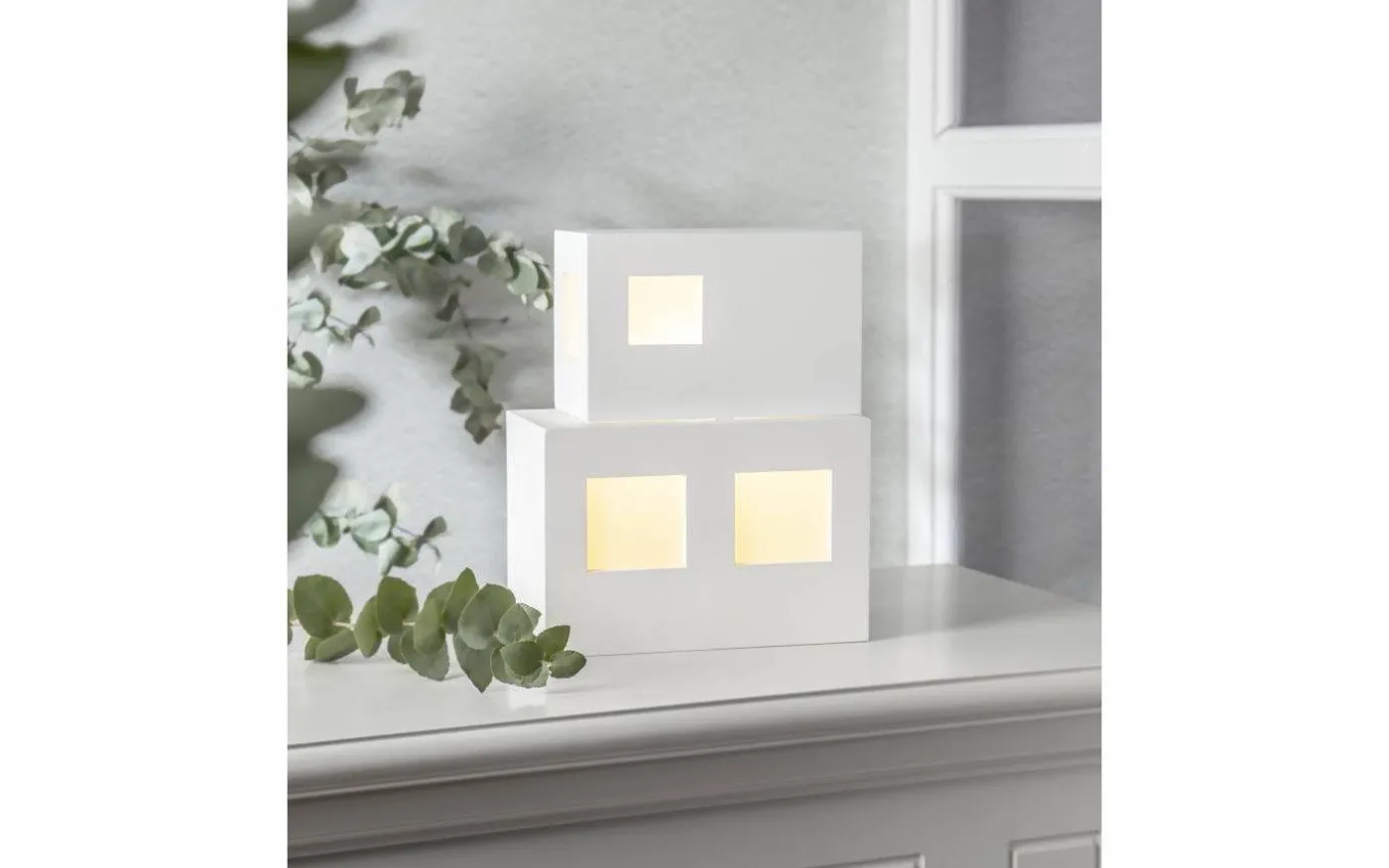 Cube Bordslampa E14 25cm Vit