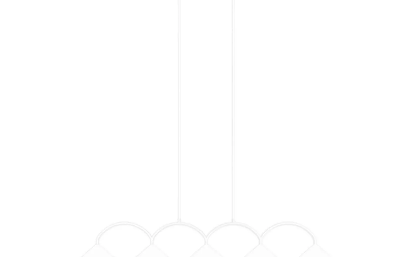 Curve Taklampa 165cm Vit