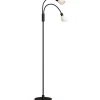Cut Dubbel Golvlampa 140cm Svart/Opalgas